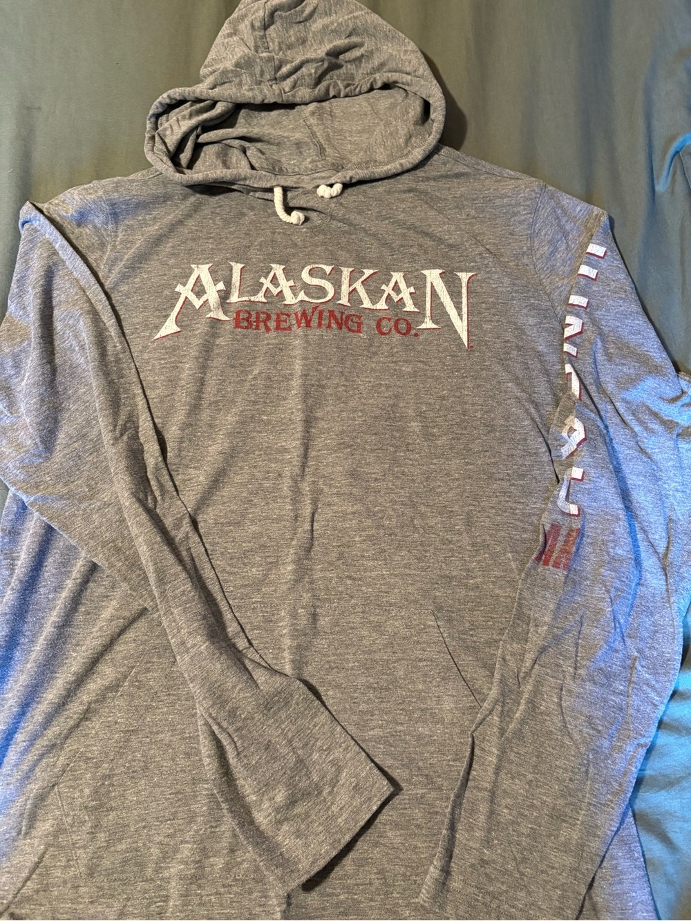 Gear For Sports Gray Alaskan Brewing Co. Hooded Long Sleeve